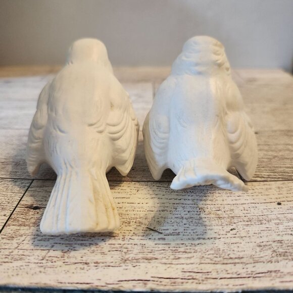 Goebel Ceramic Bird Figurines Set of 2 White Feathered Friends Germany - Picture 5 of 10